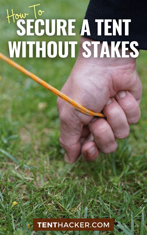 how to secure a tent without stakes|3 Best Ways to Secure a Tent Without Stakes .